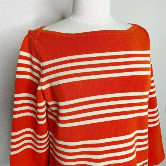 J. Crew Black Label Pocket Orange Cream Sweater - Picture 4 of 7